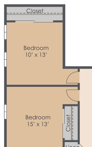Two bedroom floorplan layout